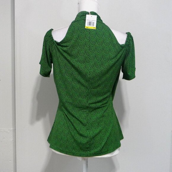 MK Green Cheetah Print Top Size MEDIUM - Picture 6 of 10